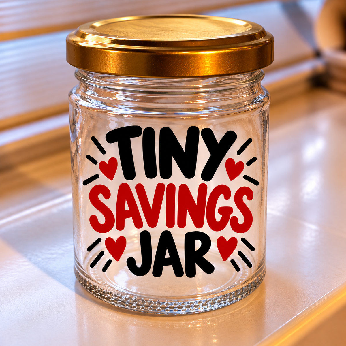 TINY SAVINGS JAR ❤️ | Funny Novelty Glass Jar