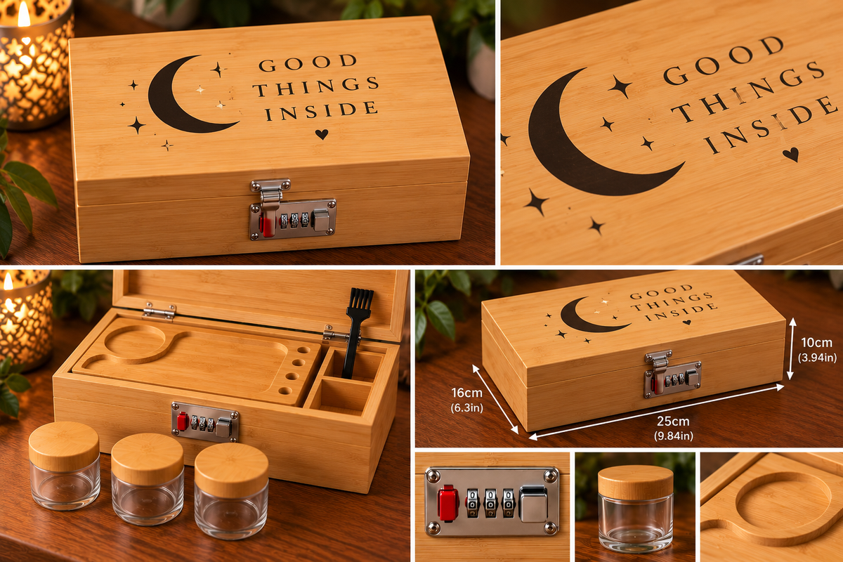 Good Things Inside 🌙 | Bamboo Lock Box with Combination Lock