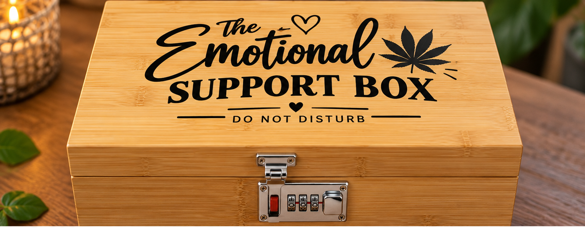 The Emotional Support Box | Bamboo Lockable Stash Box