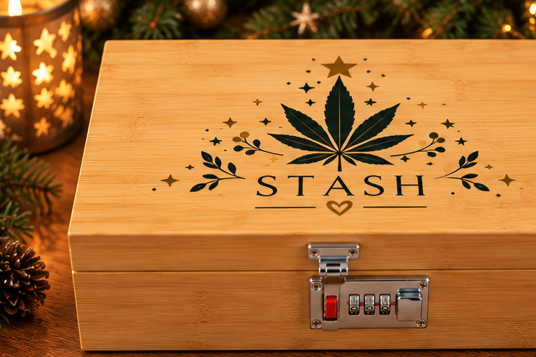 STASH | Bamboo Lockable Storage Box