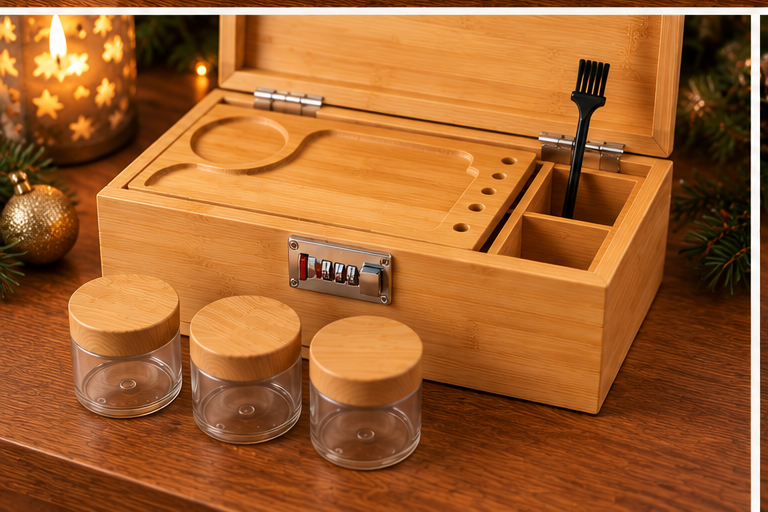 STASH | Bamboo Lockable Storage Box