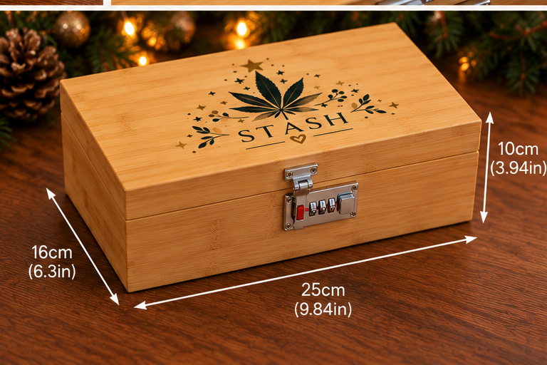STASH | Bamboo Lockable Storage Box
